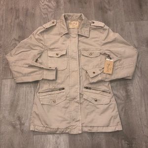 NWT LILY ALDRIDGE FOR VELVET ARMY ZIP-FRONT JACKET